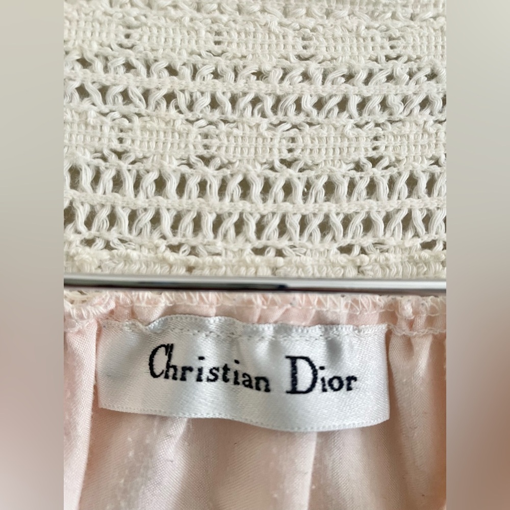 Vintage Christian Dior Satin Lace Nightgown Size M Peach Pink Cottagecore- EUC - Picture 8 of 12